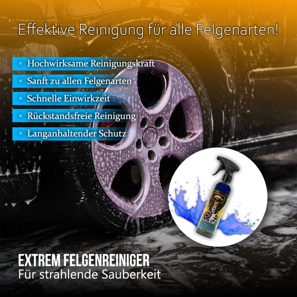 Der SunCar Felgenreiniger Extrem ist die perfekte Lösung für alle, die ihre Felgen gründlich und schonend reinigen möchten.