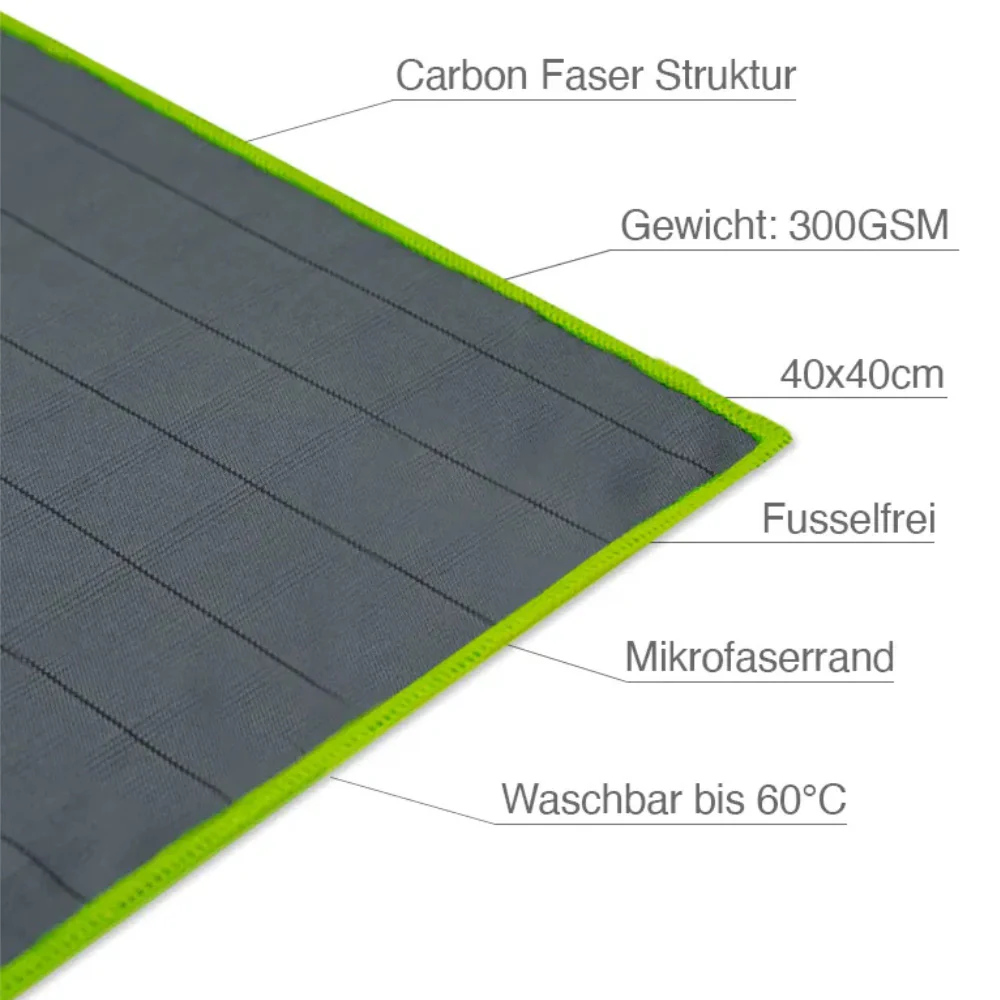Liquid Elements - CARBON Scheibenreinigungs-Tuch 40x40cm 300GSM 3 Liquid Elements - CARBON Scheibenreinigungs-Tuch
