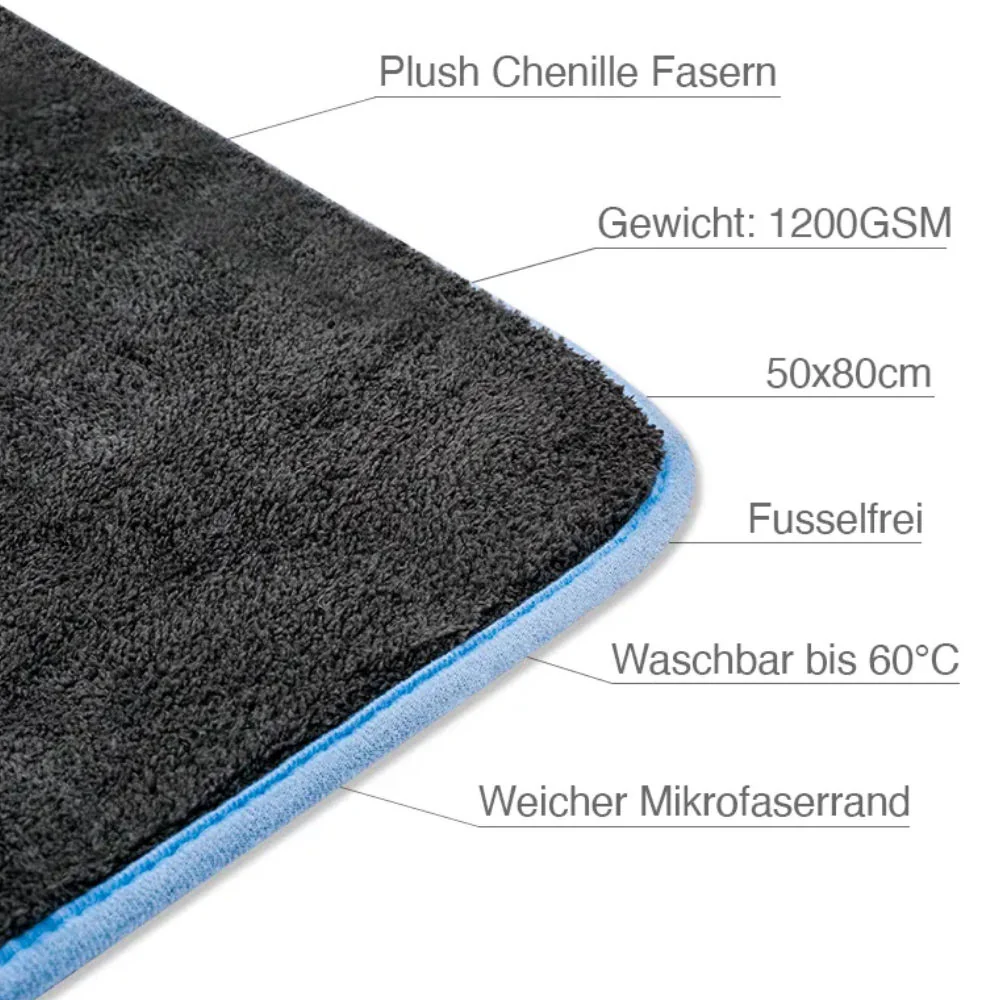 Liquid Elements - SILVERBACK XL Trockentuch 80x50cm 1200GSM 4 SILVERBACK XL Trockentuch