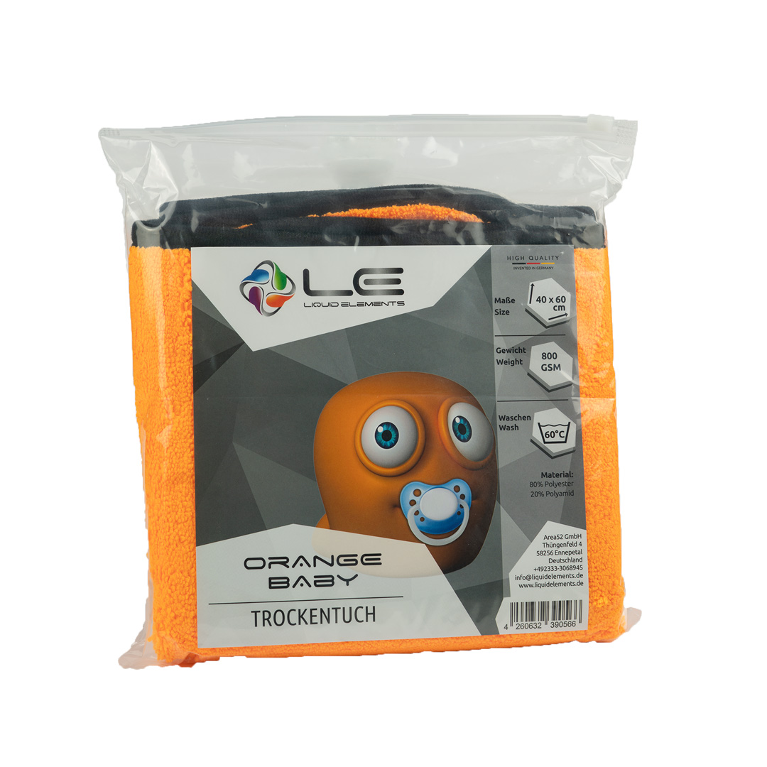 Liquid Elements - ORANGE BABY Trockentuch 60x40cm 800GSM 2 Liquid Elements - ORANGE BABY Trockentuch 60x40cm 800GSM